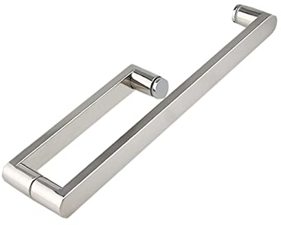 Duschtürgriff und -griffe, Ersatz-Sets für Glastüren, mattschwarz, Badezimmer-Türknäufe für Duschkabinen, Bildschirm, innen/außen, 225 mm + 425 mm