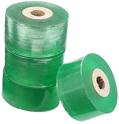 POPETPOP Pfropfband Für Obstbäume 3cm Selbstklebend Dehnbar PVC 4 Rollen Transparent Grün Für Garten Bäume Pekannüsse Walnüsse Zitrusfrüchte