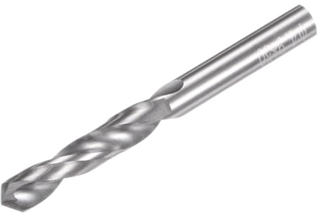 QUARKZMAN Massiver Hartmetall-Bohrer, 4,9 mm (0,193) YG6X/C3 Mikrokorn-Hartmetall-Spiralbohrer mit geradem Schaft zum Bohren von Edelstahl, Aluminium, Metall und Kunststoff