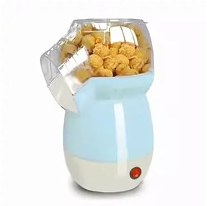 hxoity Fast Hot Air Popcorn Popper Machine Electric Popcorn Kernel Corn Maker with BPA and PVC Free Spoon Make Healthy Oil Free Popcorn Perfect for Home Family Party Kids(Blue)
