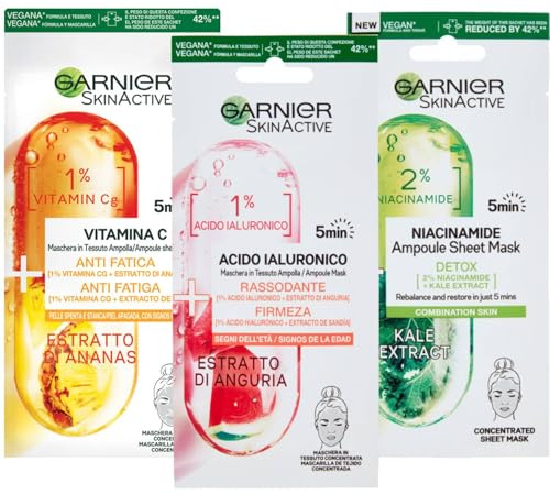 Garnier Skin Active Gesichtsbehandlung für alle Hauttypen (Ampulle, Ananas+Wassermelone+Niacinamid)