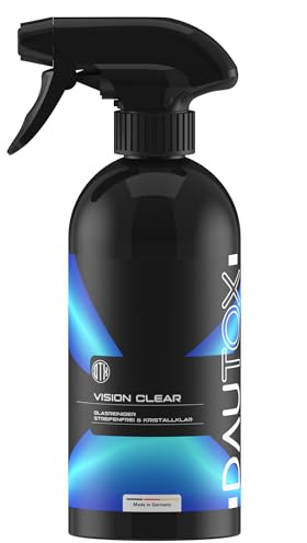DAUTOX® Vision Clear – Auto-Glasreiniger für streifenfreie Sicht, entfernt Fett & Schmutz, ideal für Autoscheiben, Spiegel, Chrom & Kunststoff, klare Sicht & schnelles Trocknen ohne Schlieren (500 ml)