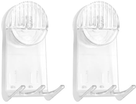 2 Piezas Gancho Ventosa, Gancho de Succión Extra Fuerte, Reutilizable, No Requiere Perforación, Gancho Multiusos para Baño, Cocina, Ducha, Ventana y Toalla (Transparente)