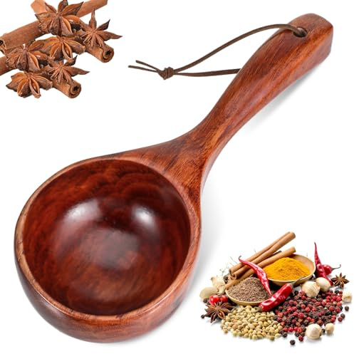 Holzschaufel für Gläser, Wäsche und Küche, Kaffeeschaufel Groß Holzlöffel für Reis, Badesalz