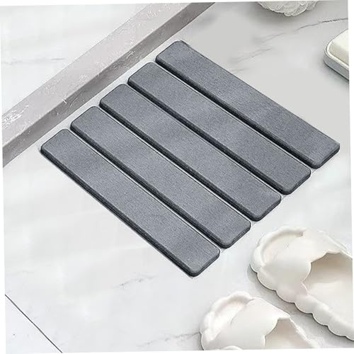 Pastoralist Alfombra de baño de Piedra de diatomita, Alfombra de Ducha de Piedra Seca rápida de 16x12 Pulgadas, de baño Plegable y sin Deslizamiento para el hogar, Hotel, Tierra diatomeas