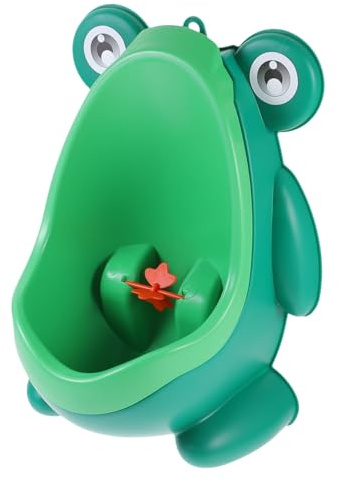 DECORNIJIA Pot Urine Cartoon Grenouille pour Garçon Urinoir Mural Portable PP Facile à Nettoyer et Suspendre Apprentissage Propreté Garçon Maison