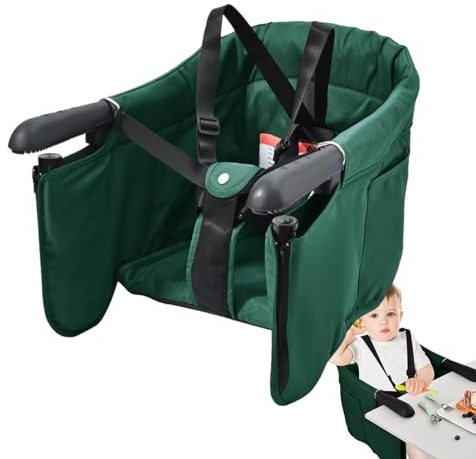 Hook -on High Stuhl - 45x3x30 Cm Clip Auf Kleinkindsitz, Platzsparvertrag | Verstellbare Sicherheitsbänder, Klapptischhalterung, Einfacher Aufbewahrungsstuhl Ideal Für Das Im Freien Cafés