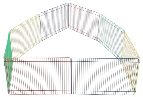 DIYEAH 8pièces Parc à Jeux pour Hérissons Lapins Hamsters et Cochons de Clôture pour Enclos de Jeu et Refuge Sécurisé pour Petits Animaux