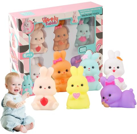 Njidher Jouets de Bain des ,Sensoriel Amusant Couinant Compressible | Jouets de Bain Flottants Animaux pour - pour Jeux d'eau Cadeaux d'anniversaire Pâques Maison Piscine