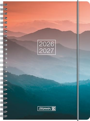Schülerkalender 2026/2027 Misty Sunset | A5, Kunststoff: 2 Seiten = 1 Woche ; Kalendarium: 18 Monate Juli 2026 bis Dezember 2027