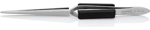 KNIPEX Universalkreuzpinzette Mattiert Glatt 165 mm, 92 95 89