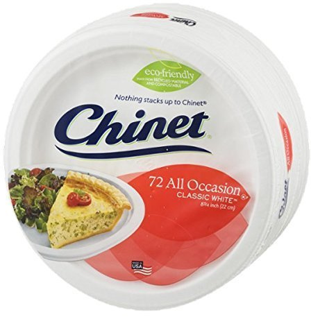 Chinet All Occasion Plates Classic White - 72 ct