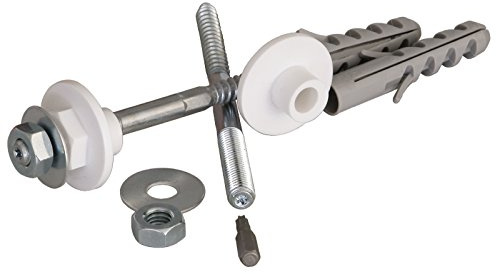 Sanitop-Wingenroth 225052 Quality Mounting Kit for Washbasin M10 x 140 mm, 14 mm Dowels and 2 Hanger Bolts, Washbasin Fixing with Torx T25 Bit, Galvanised