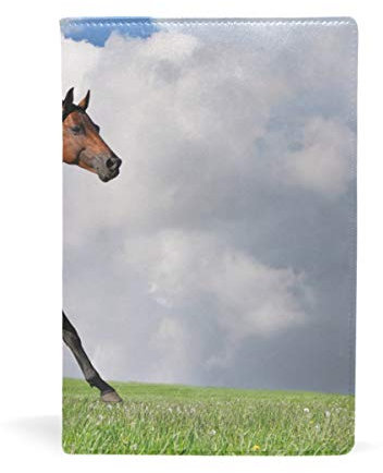 FANTAZIO Lehrbucheinband, Motiv Pferd auf Prairie, passend für kleinere, dünnere Hardcover-Lehrbücher bis 21,6 x 14,5 cm