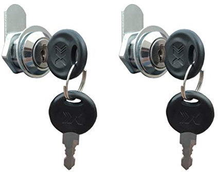 VictorsHome Cam Lock for Cabinet Drawer - 5/8 Inch (16mm) Cylinder Length, Fits for 3/8 Inch Max. Panel Thickness, Chrome Finish, Keyed Alike, 2 Pack