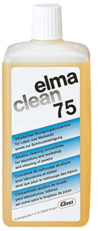 ELMA Clean 75 - Nettoie les appareils, pièces et bijoux - Illumine fortement les métaux colorés - Facile à utiliser - Flacon de 1000 ml - C4610902