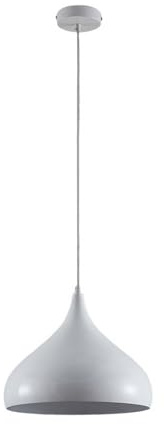 Lindby Esstisch Pendelleuchte, Hängelampe weiß 1x E27 max. 60W ohne Leuchtmittel Esszimmer Esstischlampe Wohnzimmer Küche