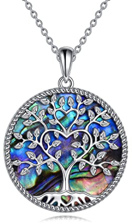 YAFEINI Baum des Lebens Kette Schmuck für Herren Sterling Silber Lebensbaum Halskette Anhänger Geschenk für Damen Mädchen