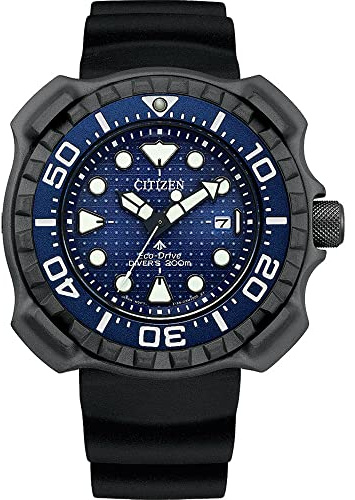 Citizen Orologio analogico da uomo Eco-Drive con cinturino in gomma Promaster Marine