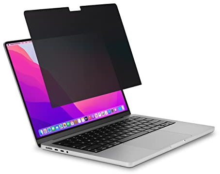 Kensington, MP14 - Pantalla magnética de privacidad para MacBook Pro de 14 Pulgadas (2021-2024, M1, M2, M3, M4, Pro MAX), Pantalla de privacidad extraíble, antideslumbrante, Filtro de luz Azul