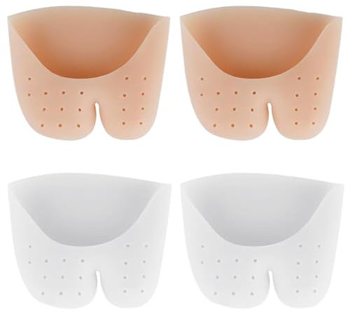 VYIBPDY Zehenschoner, Silikon Zehenkappen, 2 Paar, Schwarz, M, Unisex-Erwachsene