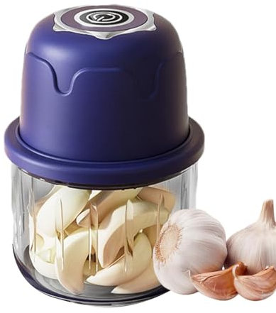 Picadora eléctrica de alimentos,Picadora eléctrica de ajo | Cortador de verduras inalámbrico - Picadora pequeña inalámbrica con picadora de alimentos portátil recargable por USB de 350ml para carne de