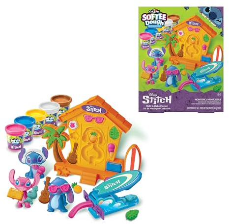 Lexibook, Stitch, Figuren-Bastelset, CRDOUGH50D | Weiche und formbare Knetmasse