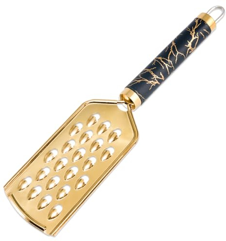 Professional Cheese Grater, Gold Stainless Steel Cheese Grater Handheld, Grater Hand Crank, Practical Kitchen Gadgets, Graters for Cheese, Chocolate, Spices (Extra)