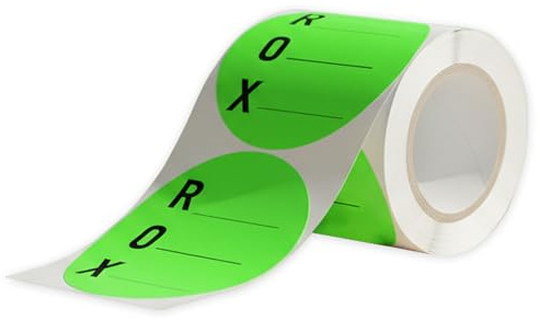 ROX Received Opened Expires Labels - 1.5 Inch Round Inventory Stickers, 1000 Labels Per Roll for Containers, Bottles,Jars, Canning & Storage