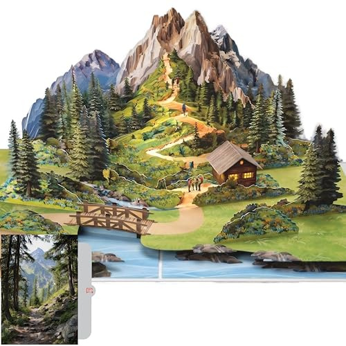 PACKLIST ® 3D Pop Up Karte Berge & Wandern - Originelle Geschenkidee für Outdoorausrüstung, Reisen oder Geld - Ideal für Geburtstag, Freunde & Abenteurer!