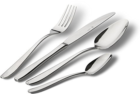 PW Paul Wirths CULTURA 44 Besteck-Set, 30-tlg., Edelstahl, Besteckkasten | Rostfreies, spülmaschinenfestes Tafelbesteck mit Esslöffel, Gabel, Messer und Kaffeelöffel aus 18/10 Edelstahl