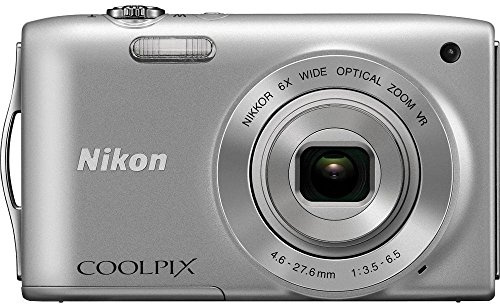 Nikon Coolpix S3300 Compact Digital Camera 16 Megapixels 2.7 Inch Screen 6x Optical Zoom Silver