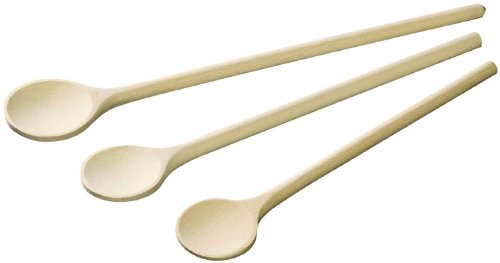 NEUSTANLO Kochlöffel 3er Set aus Holz 30 cm, 25,5 cm, 21 cm