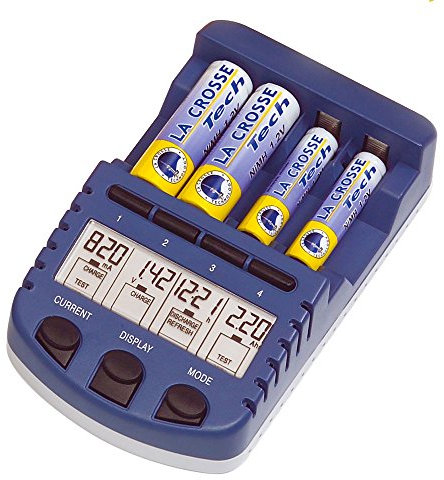 La Crosse Technology - RS1000 Chargeur de batteries universel - Bleu