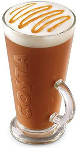 Costa V Shapped Glasses, Genuine Product Size Large (medio) by Costa Coffee, 15.7 ounces