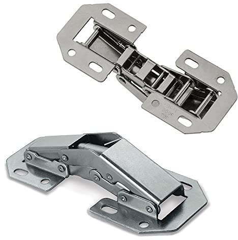 2 X Mprofi MT® Cerniera per Ante senza Foro Incasso-Cerniere per Armadio-Cardini per Mobili-Cerniera per Ante-Cerniera a Molla-Cerniere per Ante Cucina- Angolo D'apertura 90°