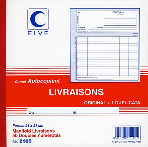 CARNET 'LIVRAISONS' 210X210 50/2+0 (par 5)