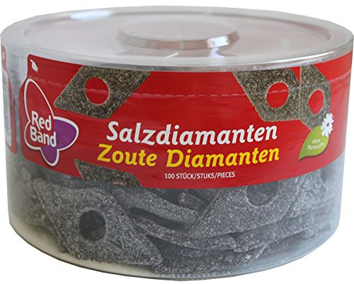 Red Band Salzdiamanten - Großpackung: 1,18 kg Dose - Süß-salzige Weichlakritze - Kleine Schätze in großen Portionen - Holländische Qualität