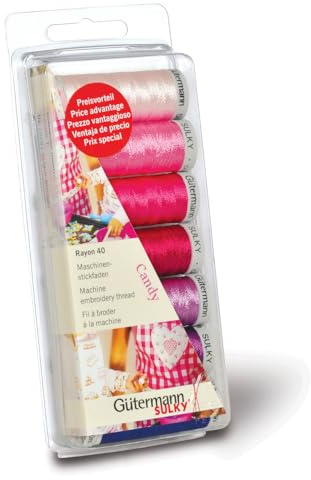 Gütermann - Rayon Nr.40 (200m) Maschine Stickerei Faden Satz 4-7 Stücke