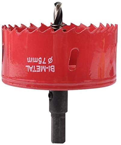 KATUR Bi-Metal Hole Saw Drill Bit 75mm, M42 HSS Hole Cutter Opener Set with Arbor for Metal, Wood, Plastic, Plywood, Pipe, Fiberboard