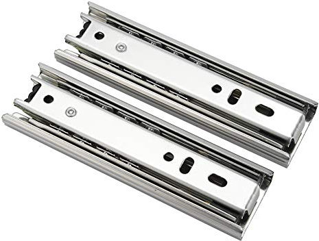 Mini Short Drawer Runners, 2pcs 5in Drawer Slides Furniture Guide Rail Full Extension Cupboard Hardware, Kitchen Cabinet Drawer Slides Rails Replacement for Cabinets