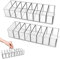 VMUTGA 2 Piezas Organizador de Cajones Acrílico Transparente, Organizador de Maquillaje Desmontable de 8 Compartimento Almacenamiento de Cosméticos para Tocador, Baño, Dormitorio