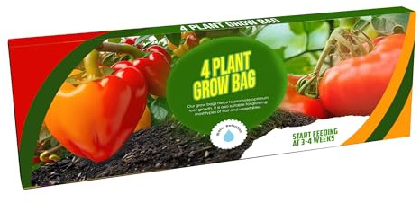 STORM TRADING GROUP Grow Bags 4 Plant With Balanced Nutrients & Water Retention Great For Vegetable Crops (38 Litres (1 Bag))