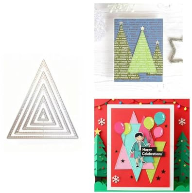 Dreieck Rahmen Weihnachtsbaum Stanzschablonen Weihnachten Stanzen für DIY ScrapBooking Album Dekorative Papier Handwerk und Karten Herstellung