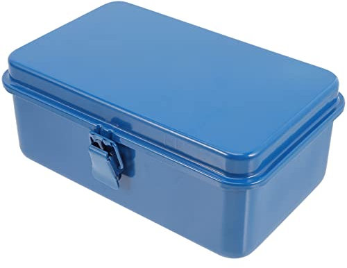 UKCOCO Kleiner Werkzeugkasten: Mini-Werkzeugkasten Aus Metall Werkzeugwagen- Mit Metallriegelverschluss Tragbarer Metall- Zur Aufbewahrung Kleiner Werkzeuge