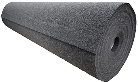 Meterware Autoteppich (Auskleide-Teppich für Fahrzeugboden, Kofferraum, etc), Hit anthrazit, Zuschnitt (2m breit, 2m lang)