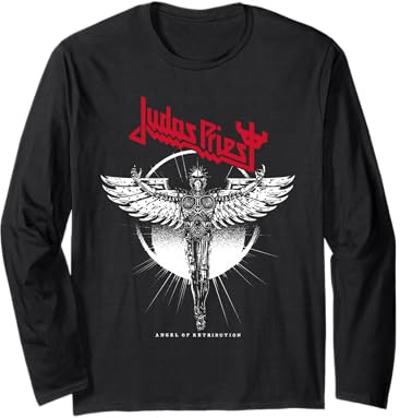 Judas Priest Angel Rising Red Logo Manche Longue