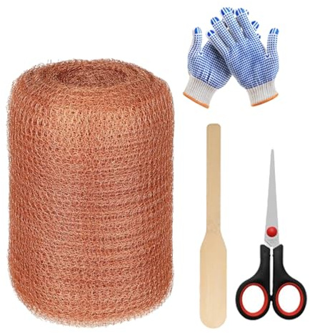Kupfernetz Kupferband Gegen Schnecken, Kupfernetz Schneckenzaun, Gerolltes Kupfergeflecht Schneckenschutz, Pflanzenschutz Obstbaumnetz, Garten Schneckenabwehr von Setzlingen und Samen (6M)