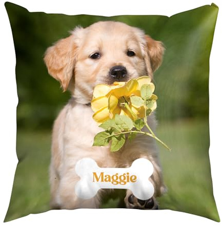 NIBESSER Kissen mit Foto Personalisiert, 40 x 40cm Kissenbezug mit Bild - beidseitig Bedrucken Lassen, Geschenkidee Männer, Frauen, Jahrestag, Geburtstag, Einzug, optional mit Füllung