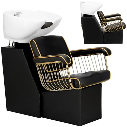 Calissimo Friseursalon Barbier Waschplatz Lorenzo Keramik Schüssel Mischbatterie Wasserhahn Handset